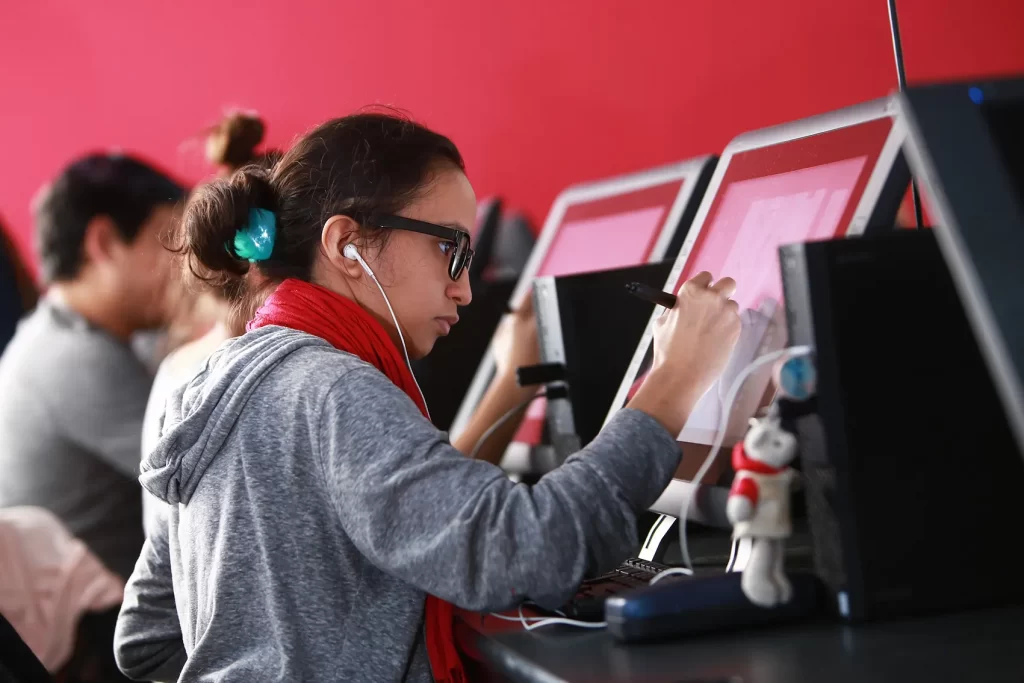 Alumna Escena practicando